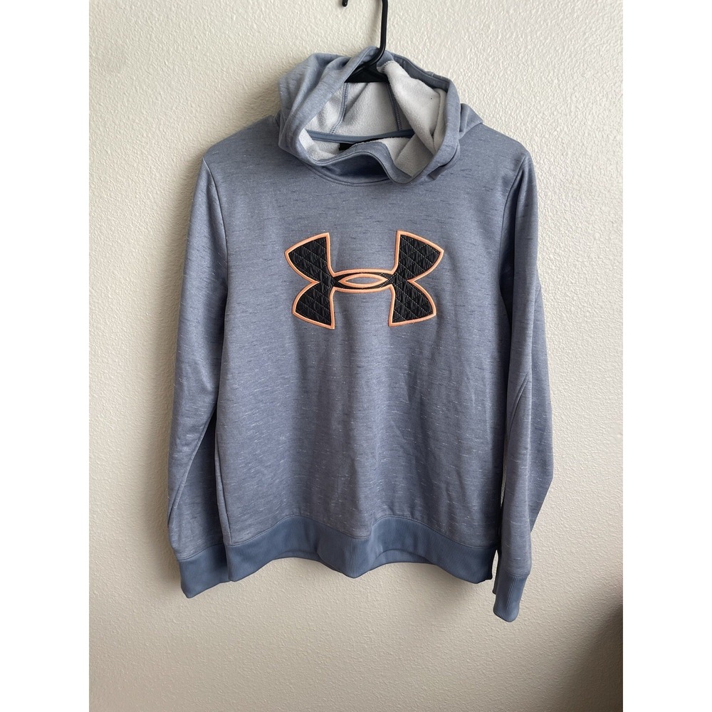 Under Armour Womens Size Medium Hoodie Pullover Athletic Warm Up Activewear Gray